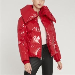 NWT Alice + Olivia Red Puffer Jacket